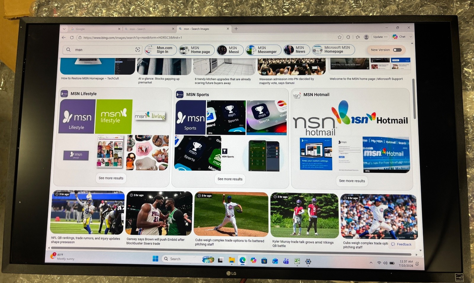 LG 34 inch Widescreen IPS LCD Monitor - 34WQ650-W SCRATCHED (#425)  D GRADE