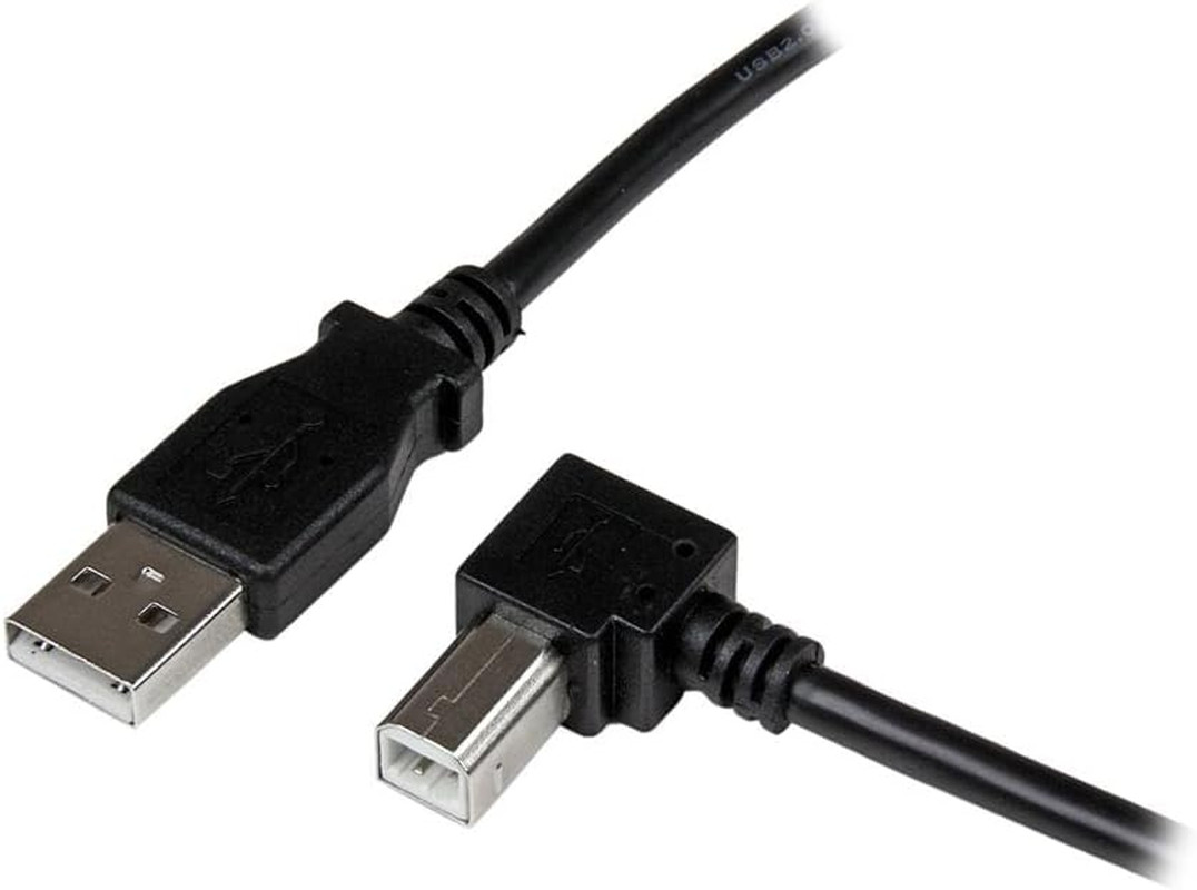 Startech 2M USB 2.0 USB-A to Right Angle USB-B Cable - M/M (USBAB2MR)