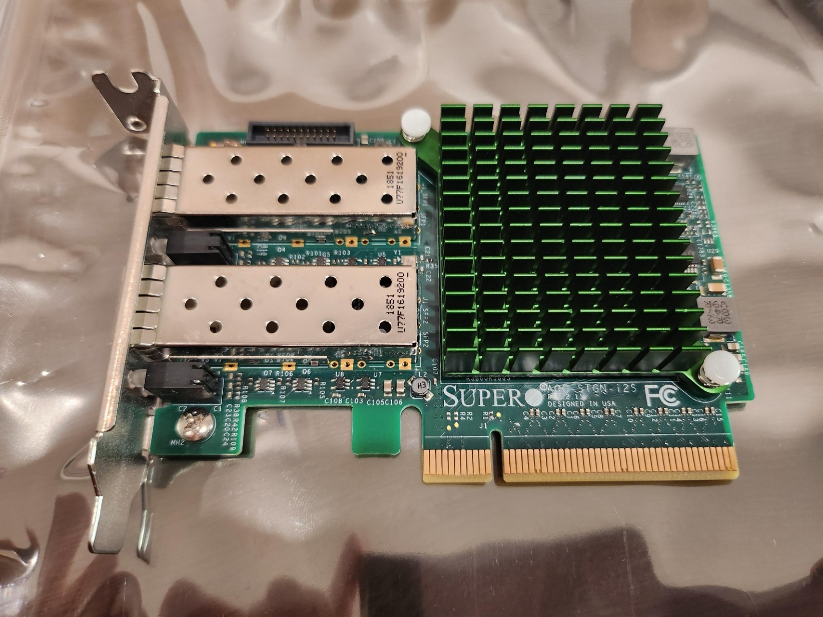 SuperMicro AOC-STGN-I2S V2.11 Dual Port 10GB SFP+ 10GB Card Low Profile
