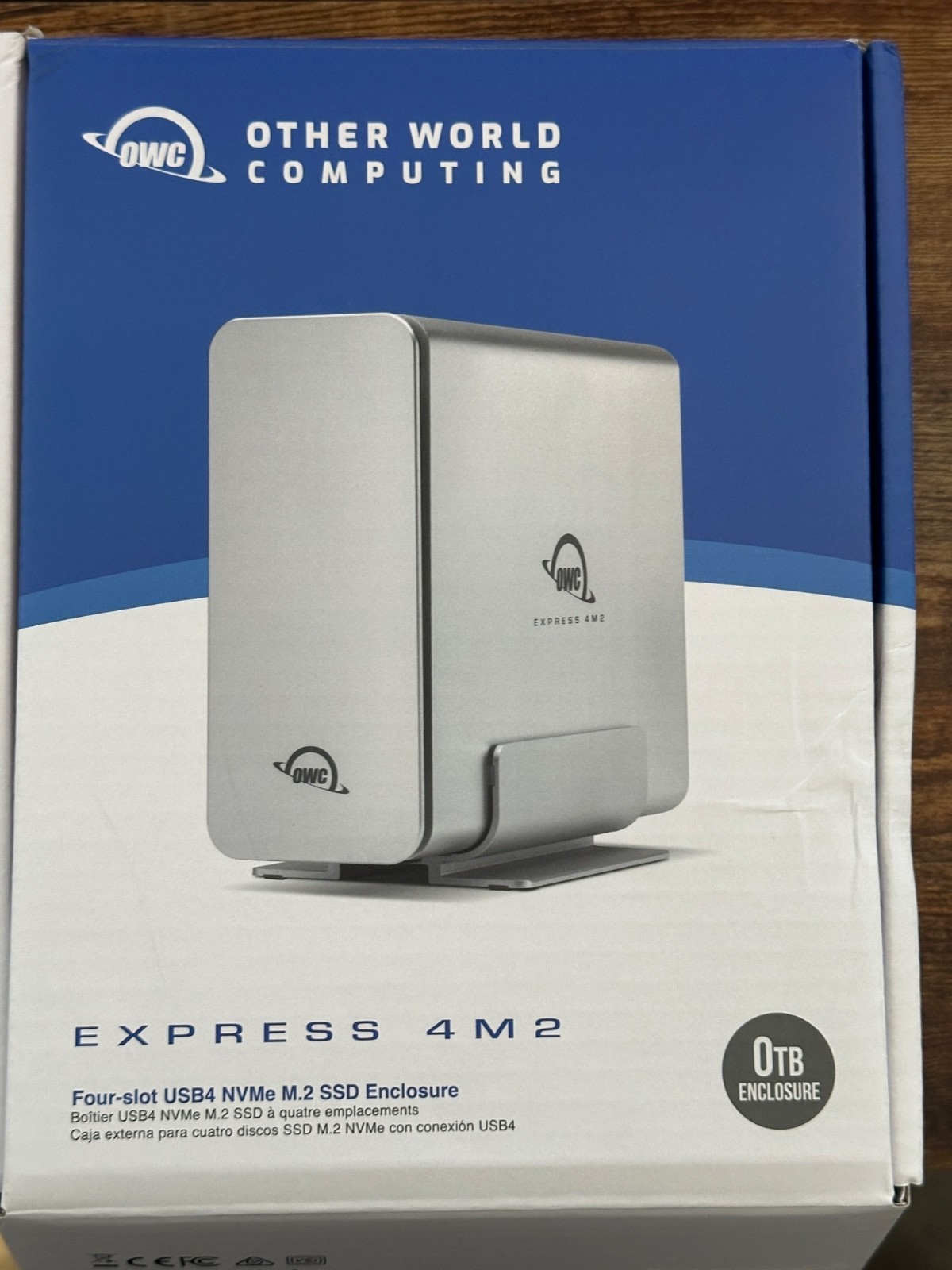 OWC Express 4M2 USB4 40Gb/s 4-Slot NVMe M.2 SSD RAID Enclosure w/ Cable