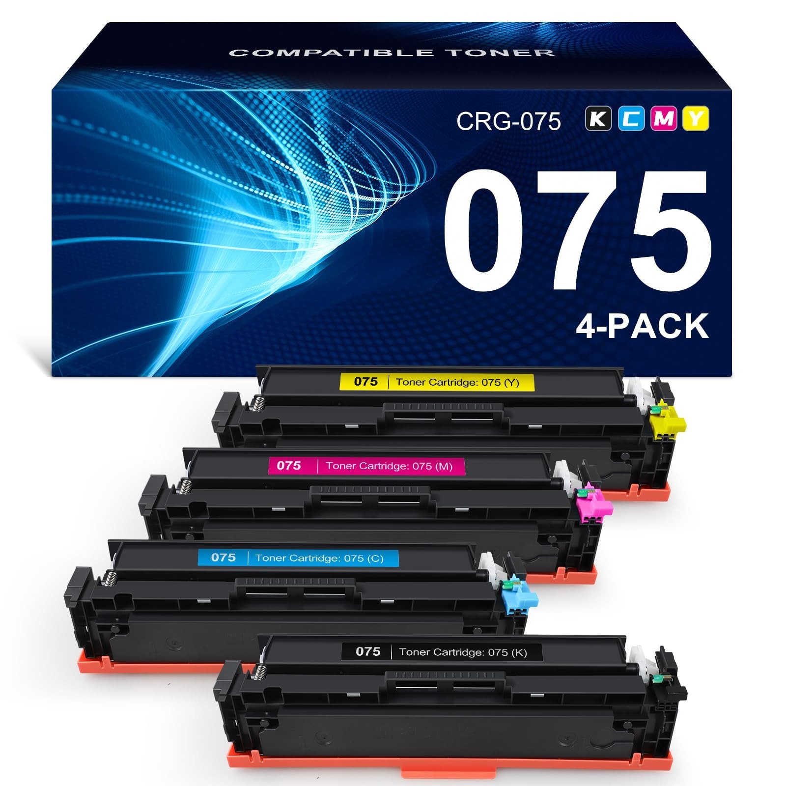 075 Toner Cartridge Set Compatible for Canon MF665CDW MF662Cdw LBP646Cdw | Repla