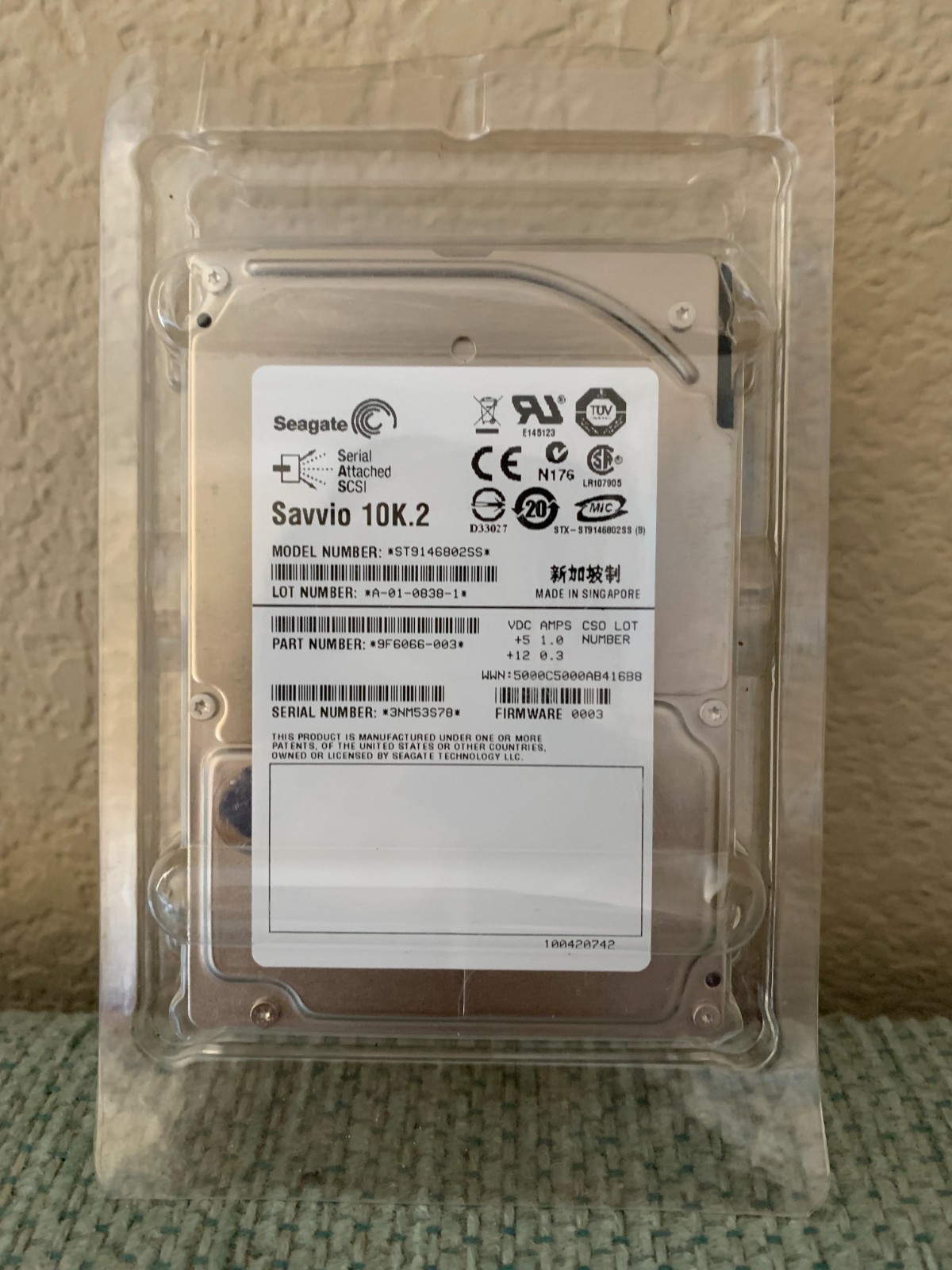 Seagate Savvio 10K.2 ST9146802SS hard drive