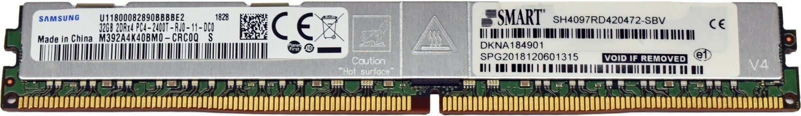 Samsung SMART 32GB 2DRX4 PC4-2400T DDR4 RAM M392A4K40BM0-CRC SH4097RD420472-SBV