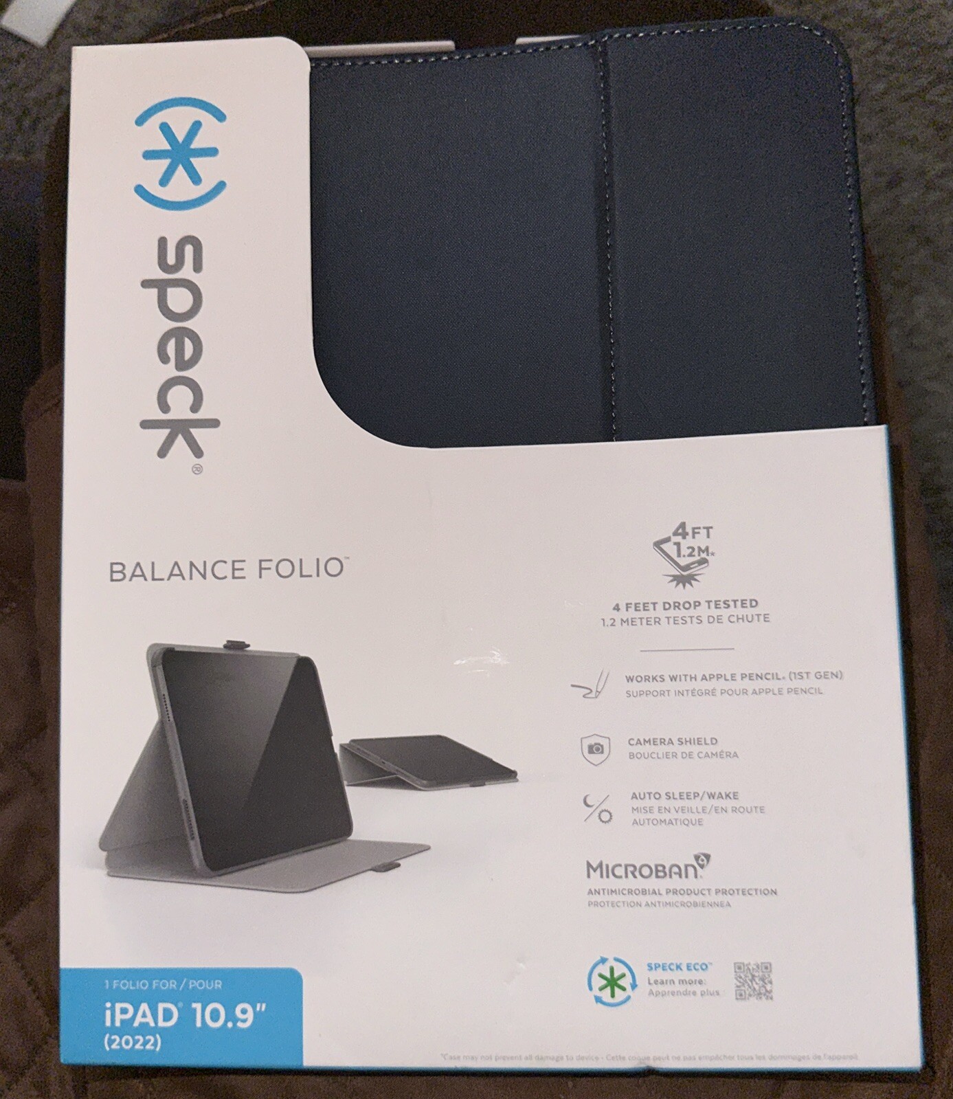 Speck Balance Folio Protective Case for iPad (2022) Charcoal 