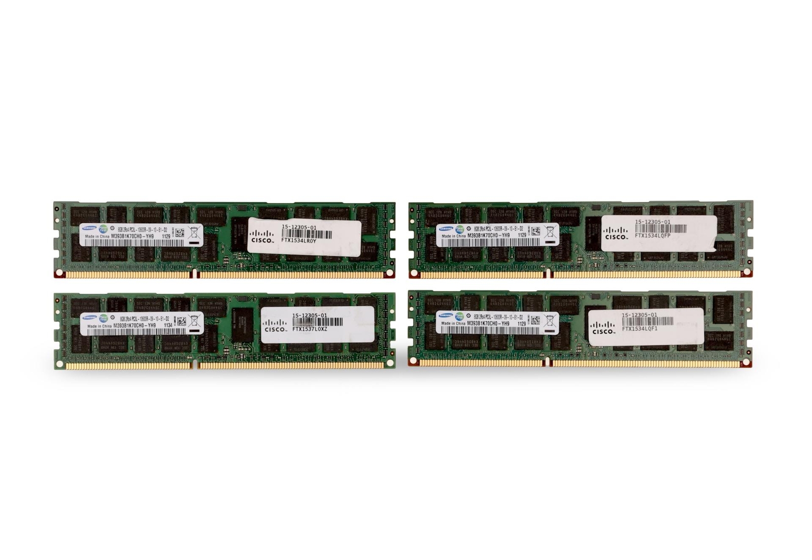 Samsung M393B1K70CH0-YH9 ECC Server Memory 32GB (4x8GB) 1.35V PC3L-10600R