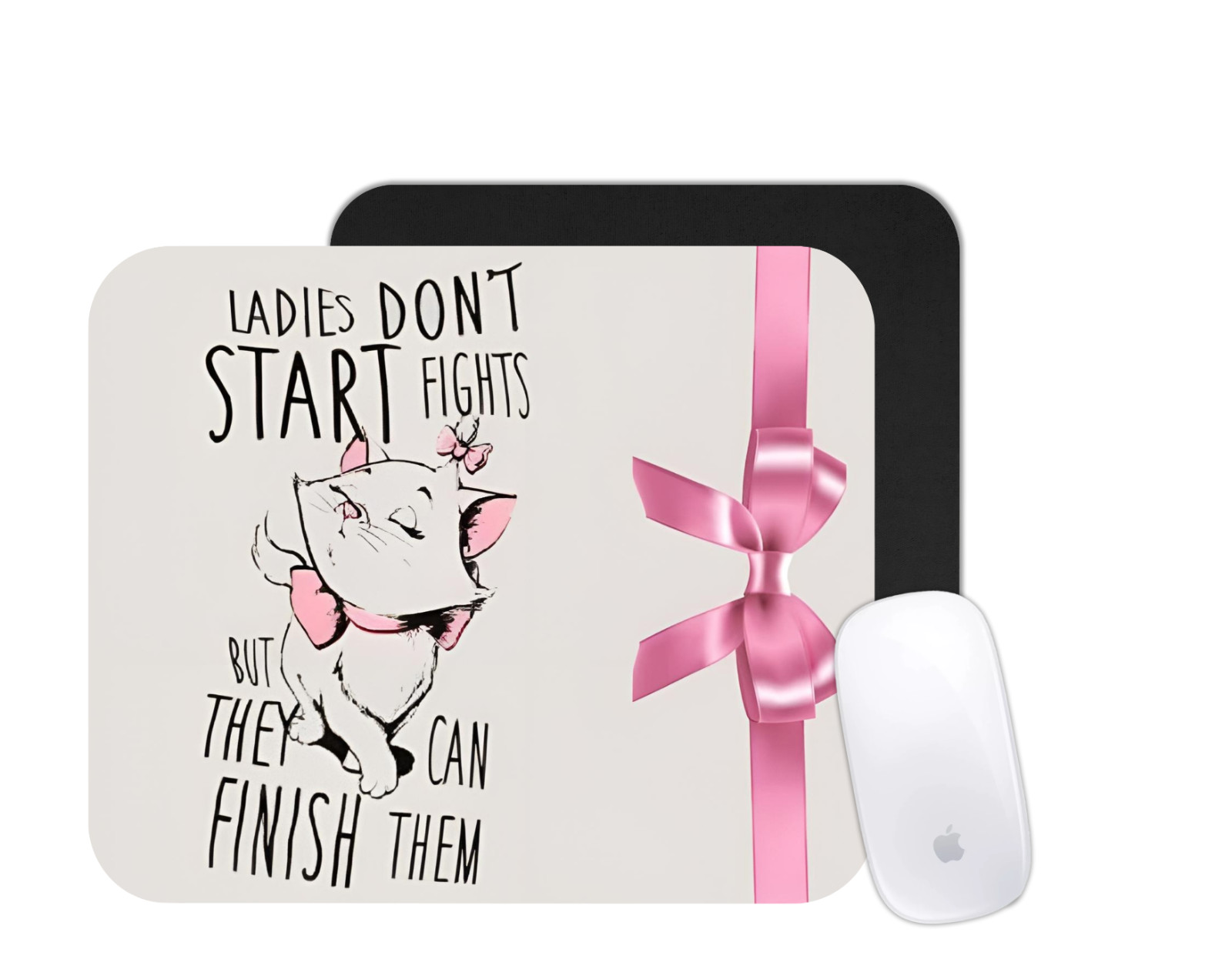 Sassy Quote Cat Cartoon Mouse Pad Laptop Computer Office Mat Marie
