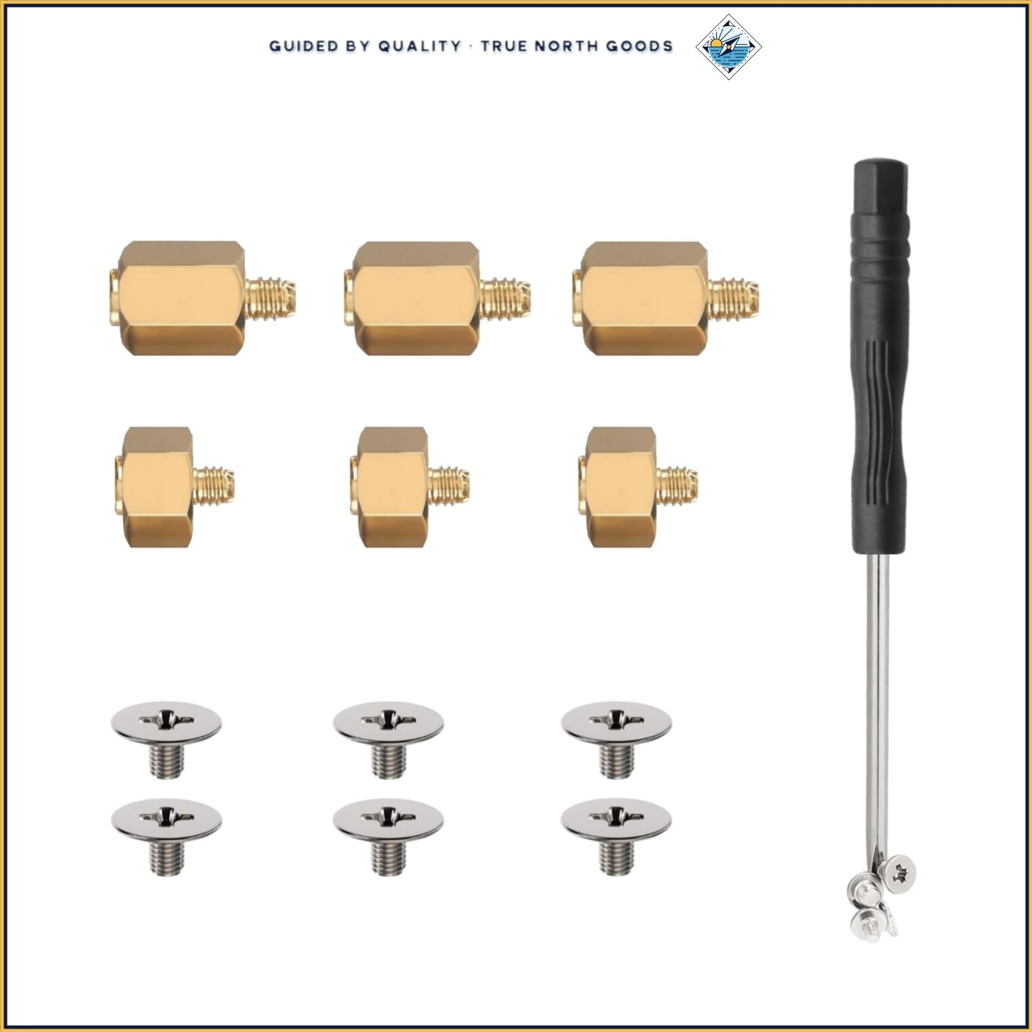 M.2 Standoff and Screw Kit for PCle NVMe SSD Installation, Brass Material