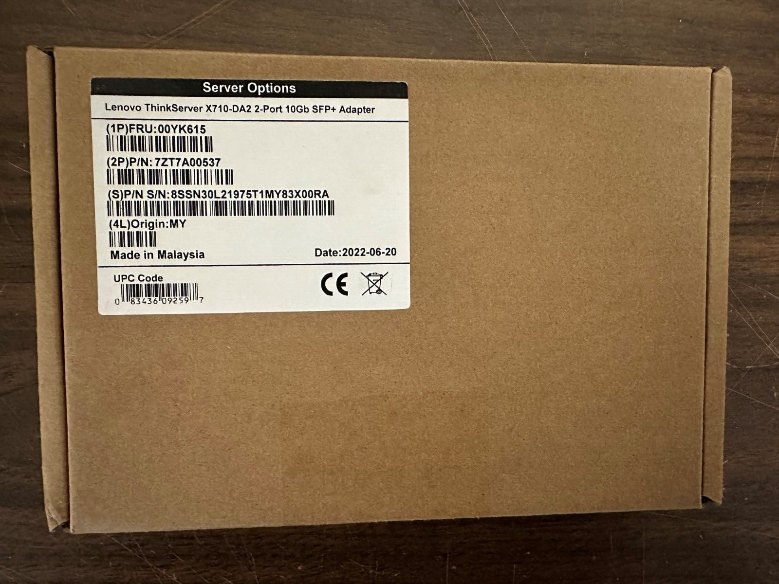 Lenovo ThinkSystem 4-Port I350-T4 PCIe 1GB Ethernet Adapter 7ZT7A00537  00YK615