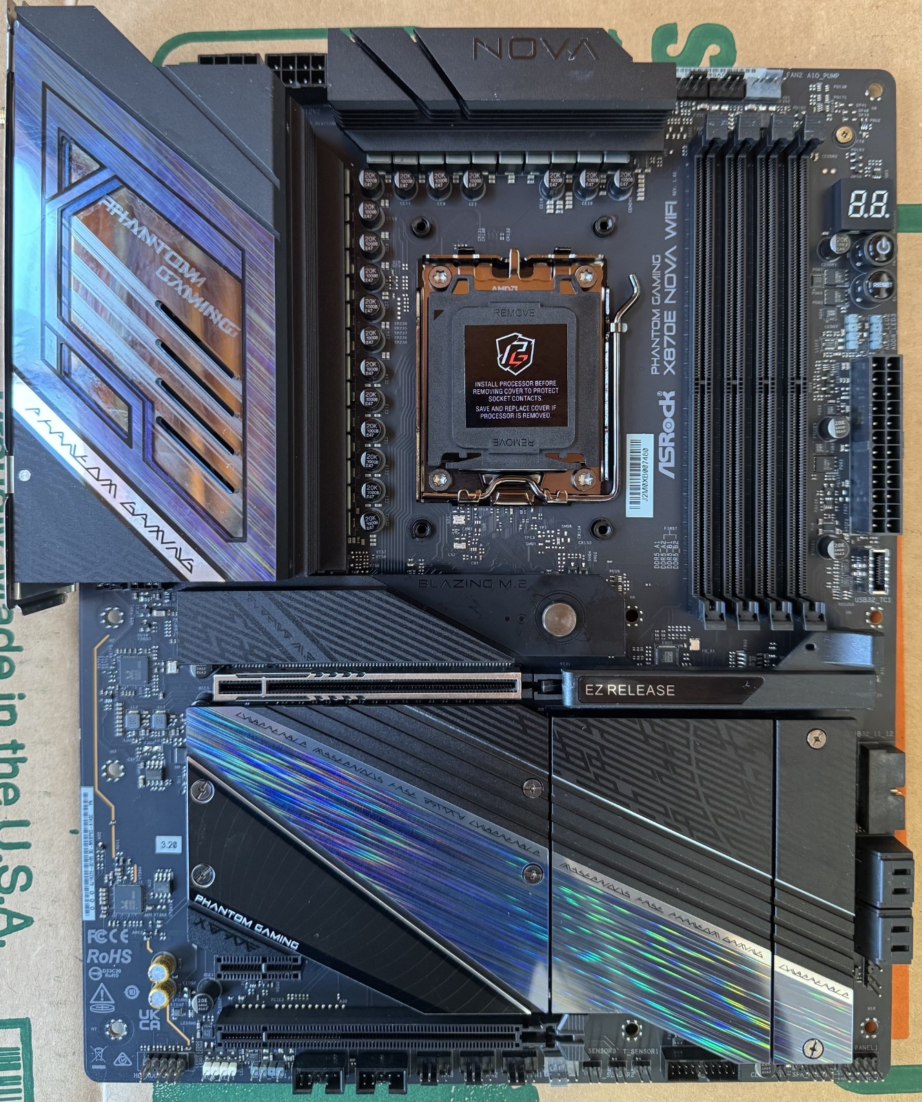 ASROCK X870E NOVA WIFI Phantom Gaming ATX Motherboard AM5 AMD X870E