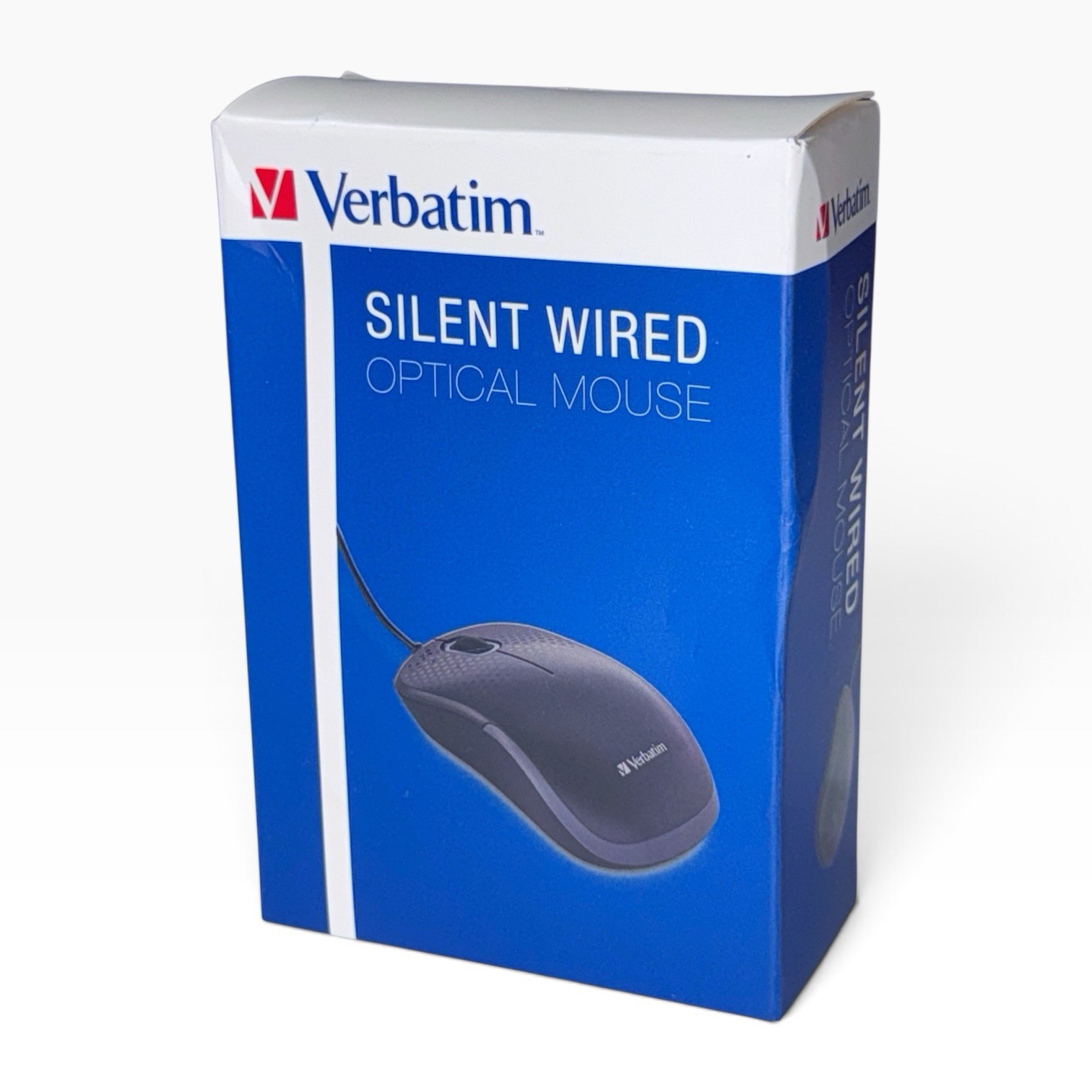 Verbatim USB Silent Corded Optical Mouse - Wired Noiseless Click Black 70749