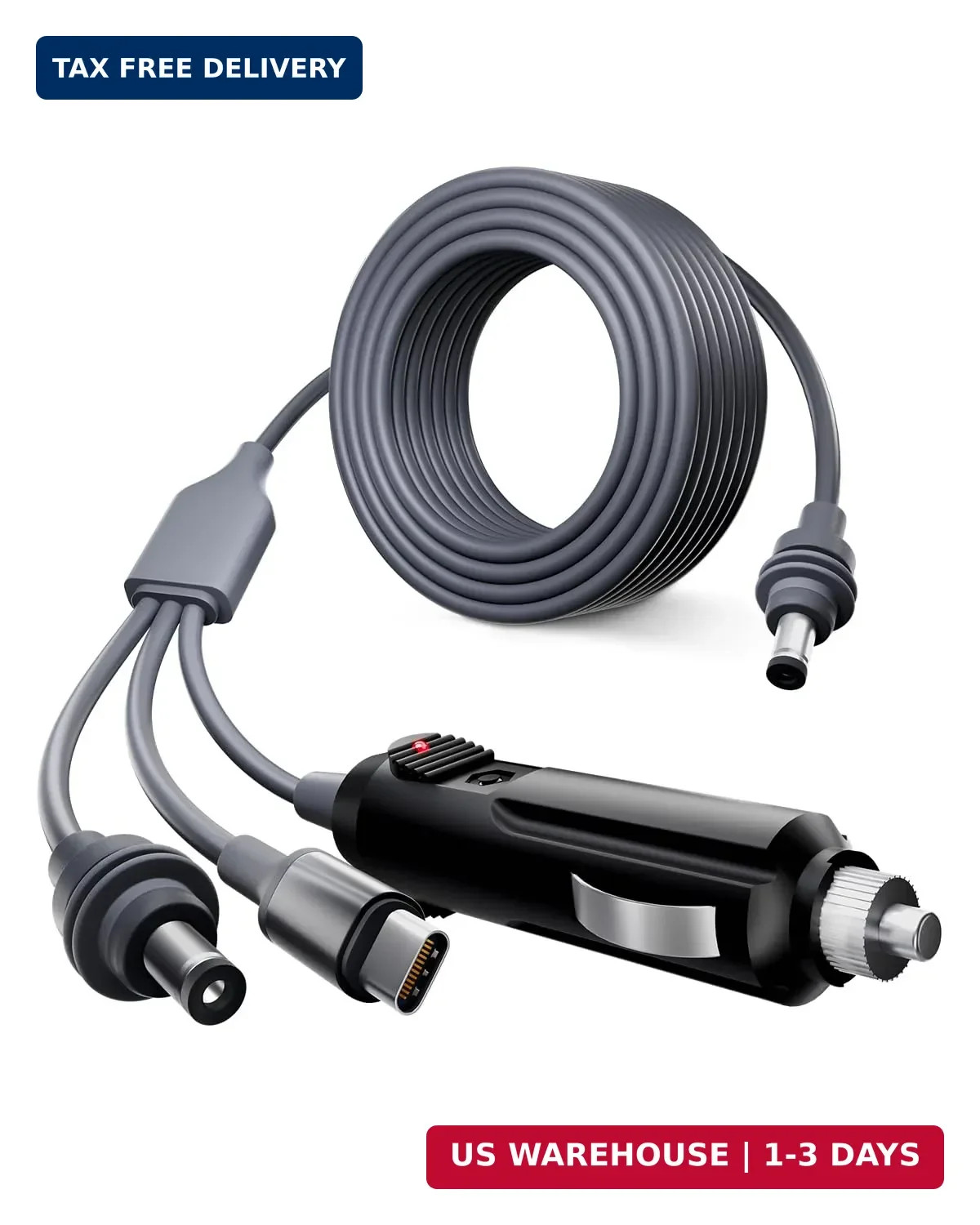 Starlink Mini 3-in-1 Power Adapter Cable 10FT / 3 M - USB-C to DC Cord, 12V-24V