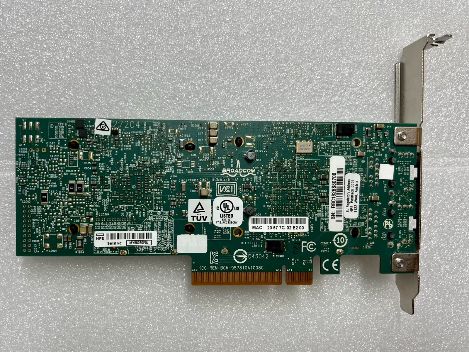 HPE 530T Ethernet 10Gb 2-Port  10GBase-T PCIe 2.0 x8 Network Adapter 657128-001