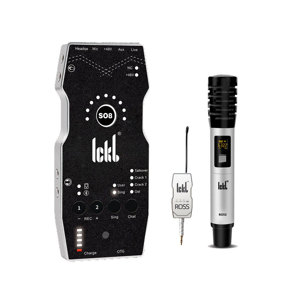 ICKB SO8 Mobile Live Sound Card Rechargeable f/ Live-streaming 6th GenerationNew