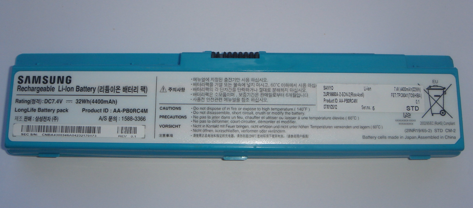 Original Samsung Battery AA-PB0RC4M NP300 NT300 NP305 N308 N310 N311 N315