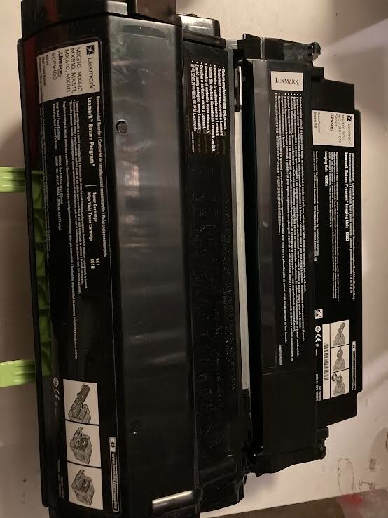 Genuine Lexmark MX310dn MX410 MX510 MX611 Toner and Drum 60F1H00  50F0ZA0