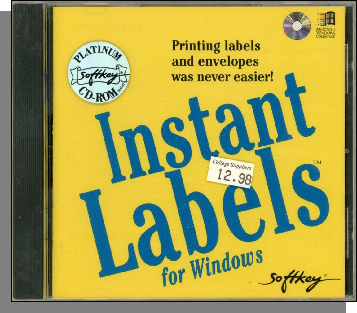 Instant Labels (1994) - New CD-ROM for Windows     