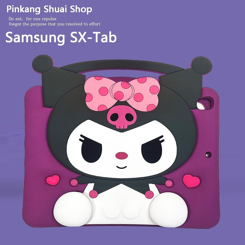 Kuromi Pen Slot Silica Gel Bracket Add Lanyard TabletCase For Samsung SX-Tab A11