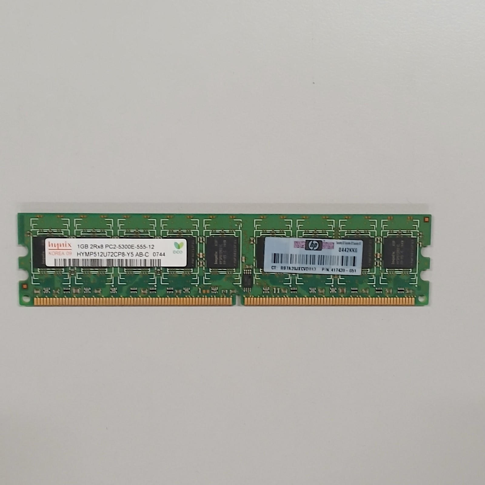 Hynix 1GB DDR2 RAM PC2-5300 667MHz ECC Unbuffered DIMM HYMP512U72CP8-Y5