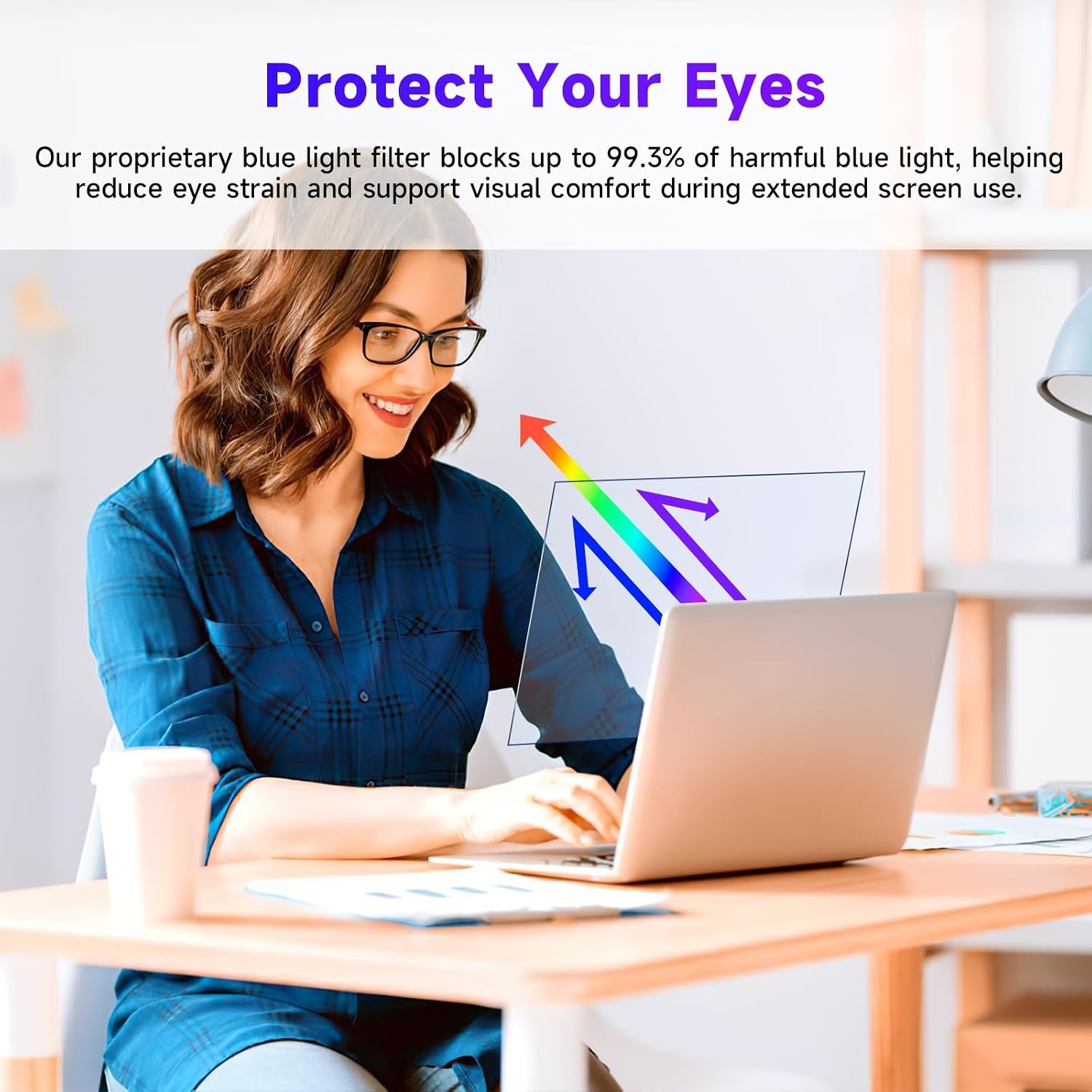 13.3-Inch 16:9 Laptop Screen Protector Designed For Blue Light Filter, Matte Fil