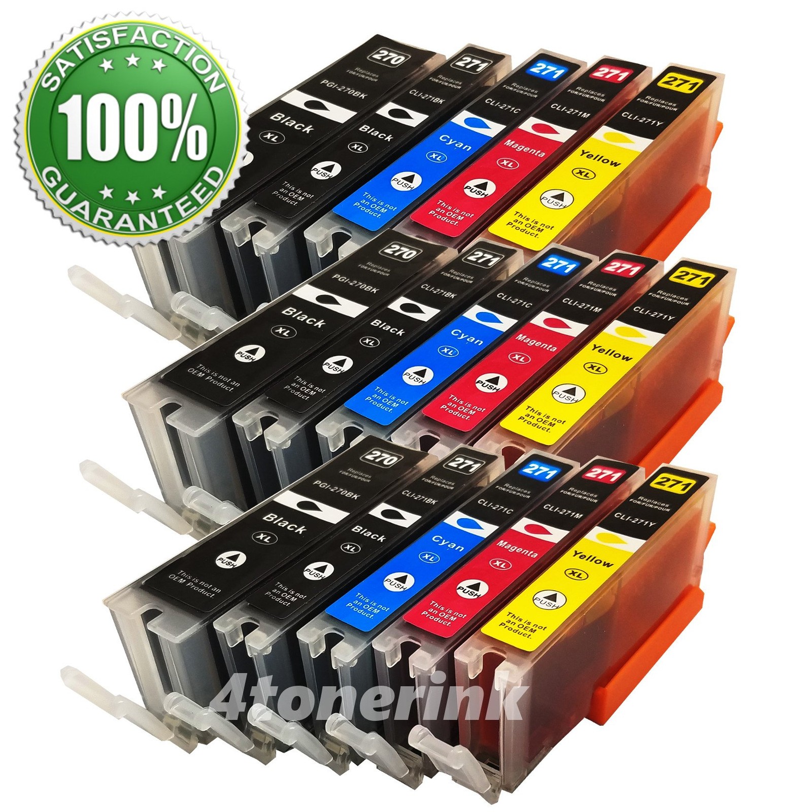 15PK New PGI270XL CLI-271XL Ink Cartridge For Canon  PIXMA MG6820 MG6821 MG6822