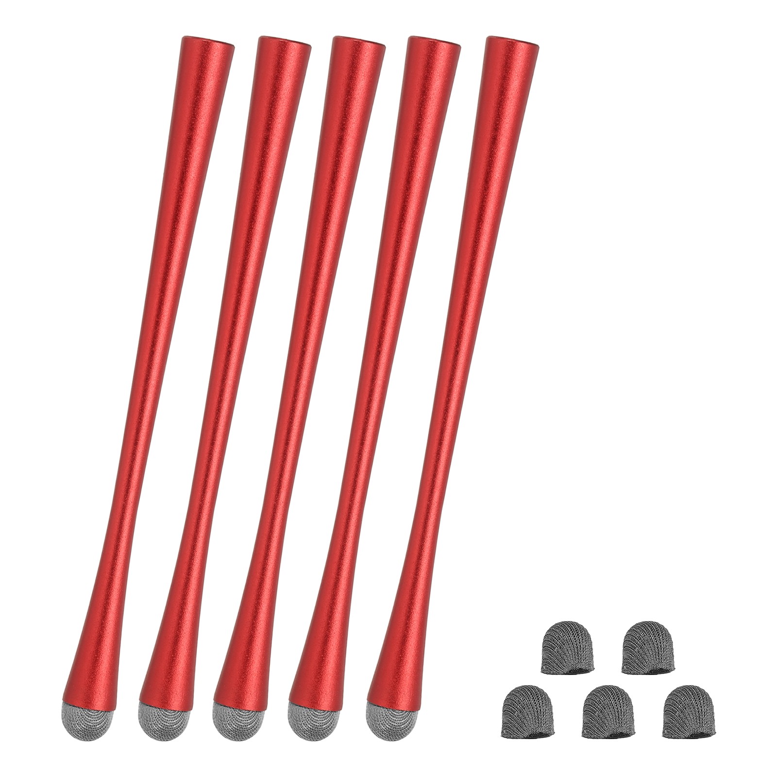 5Pcs Slim Waist Stylus Pens for Touch Screens Universal Capacitive Stylus Red]