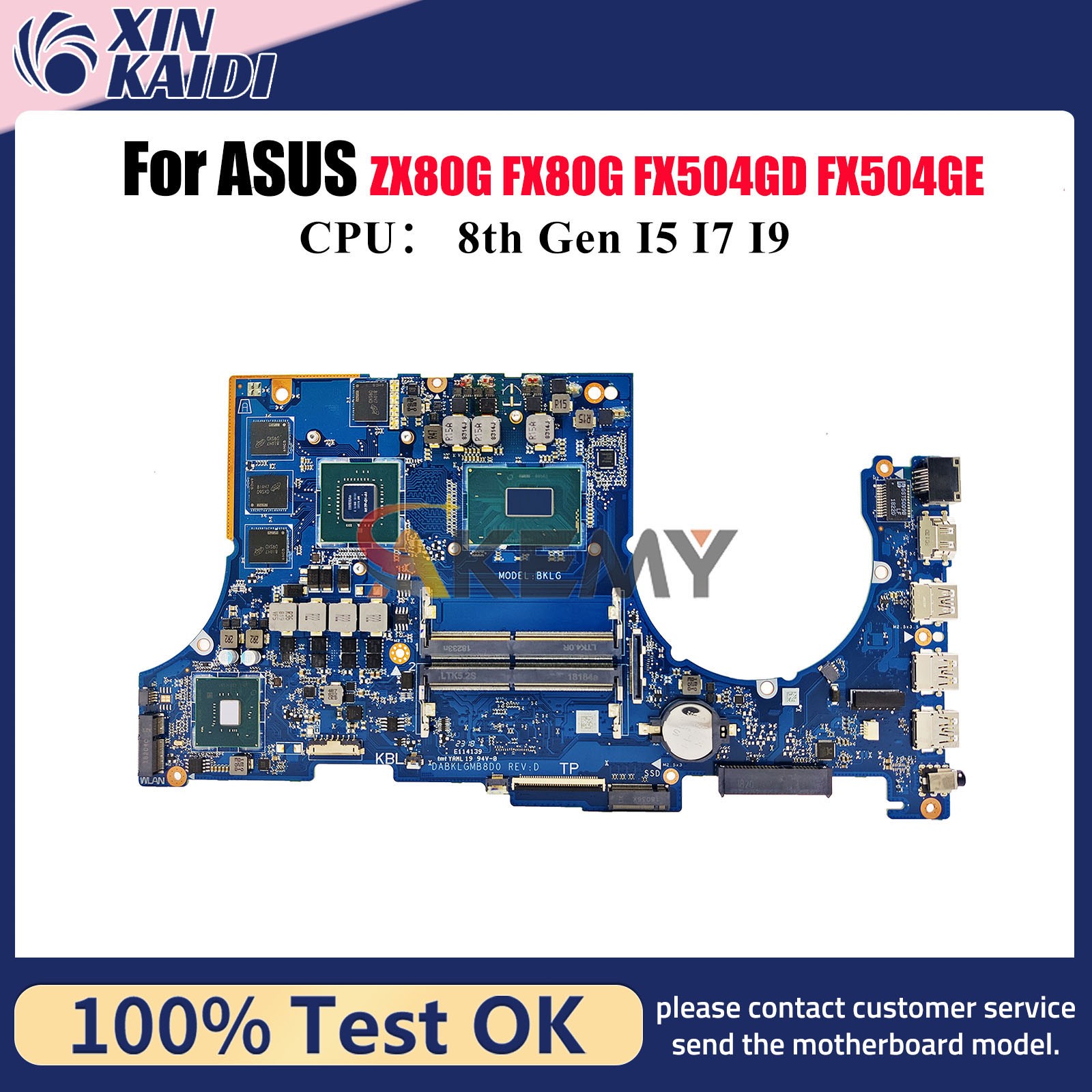 FX504GD Laptop Motherboard For ASUS ZX80G FX504GE FX504G FX80G Mainboard