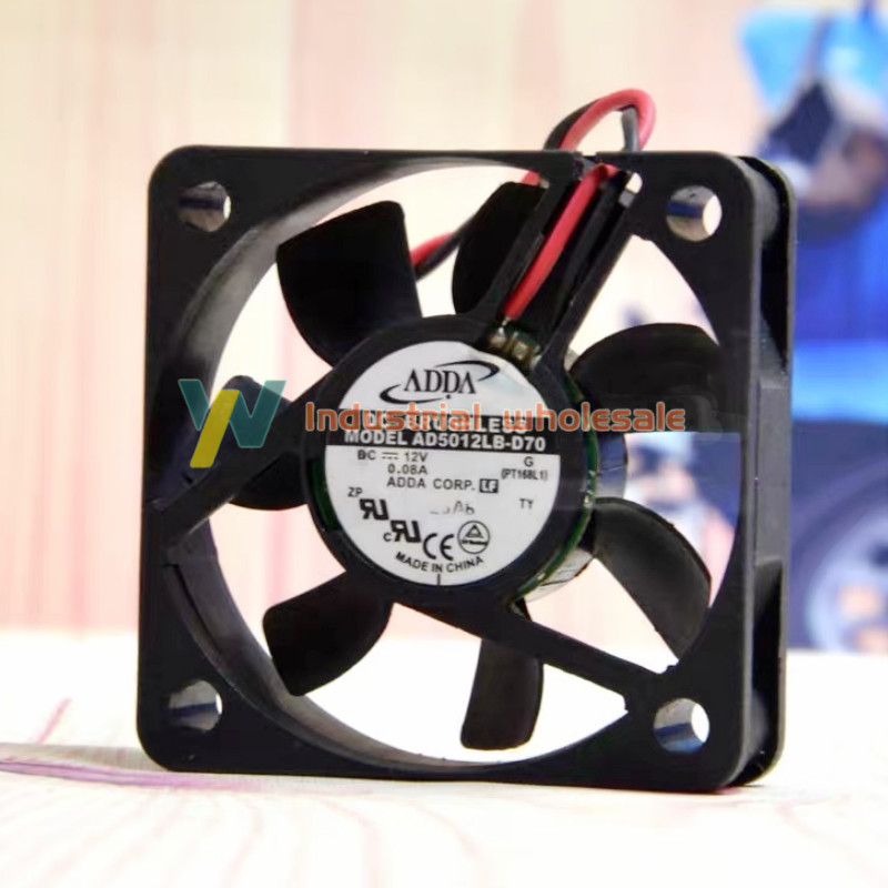 1PC brand new For 1pc ADDA AD5012LB-D70 fan 5015 12V 0.08A 2pin AD5012LBD70