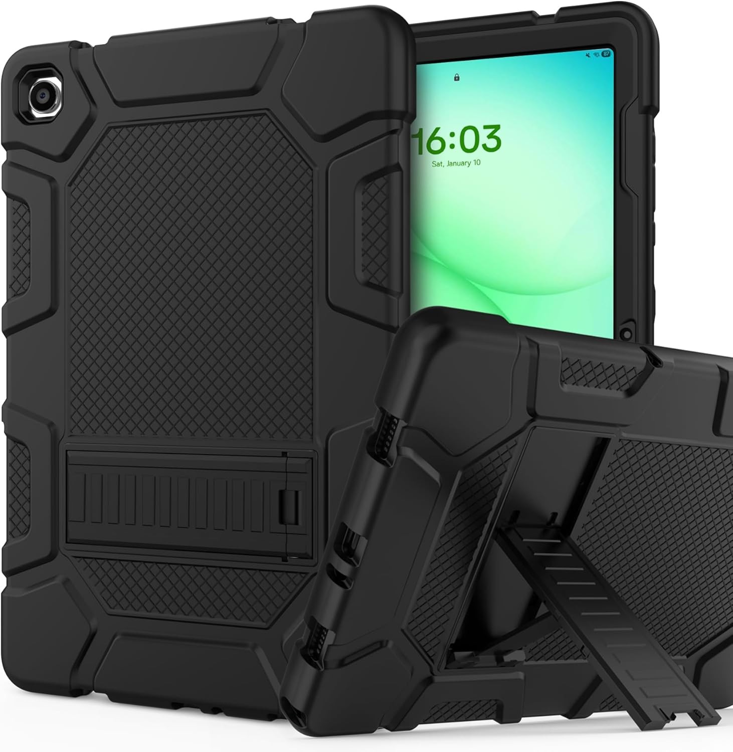 Case for Samsung Galaxy Tab A11+ 11", 3-Layer Shockproof Rugged Cover with Kicks