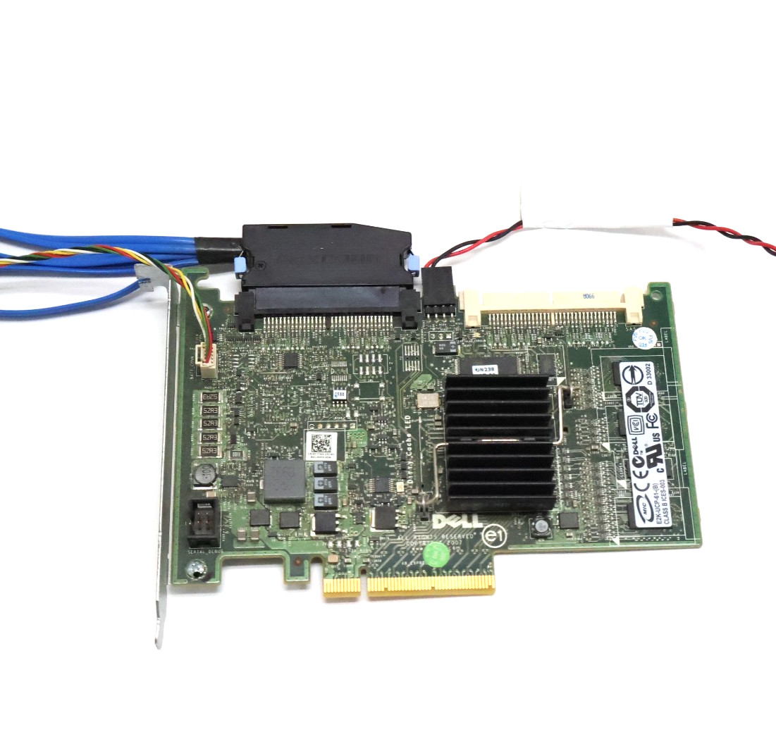 Dell E2K-UCP-61-(B) RAID Controller Card with 0NU209 Battery and 0M135SAS Cables