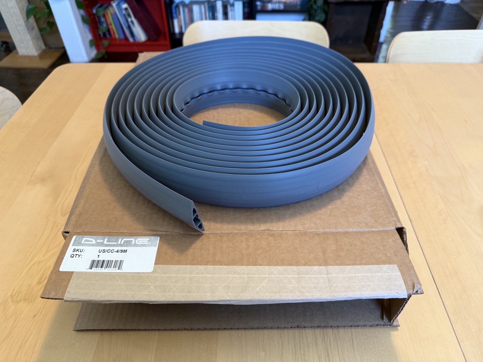 D-Line 30ft Floor Cord Cover, Floor Cable Protector, Extension Cord Cover Gray
