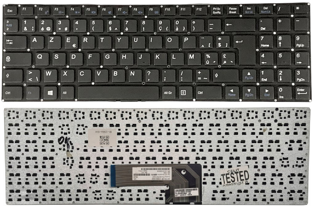 BELGIAN BACKLIT BLACK Keyboard  for CLEVO W54EU  W550EU  W550SU  W55EU AZERTY