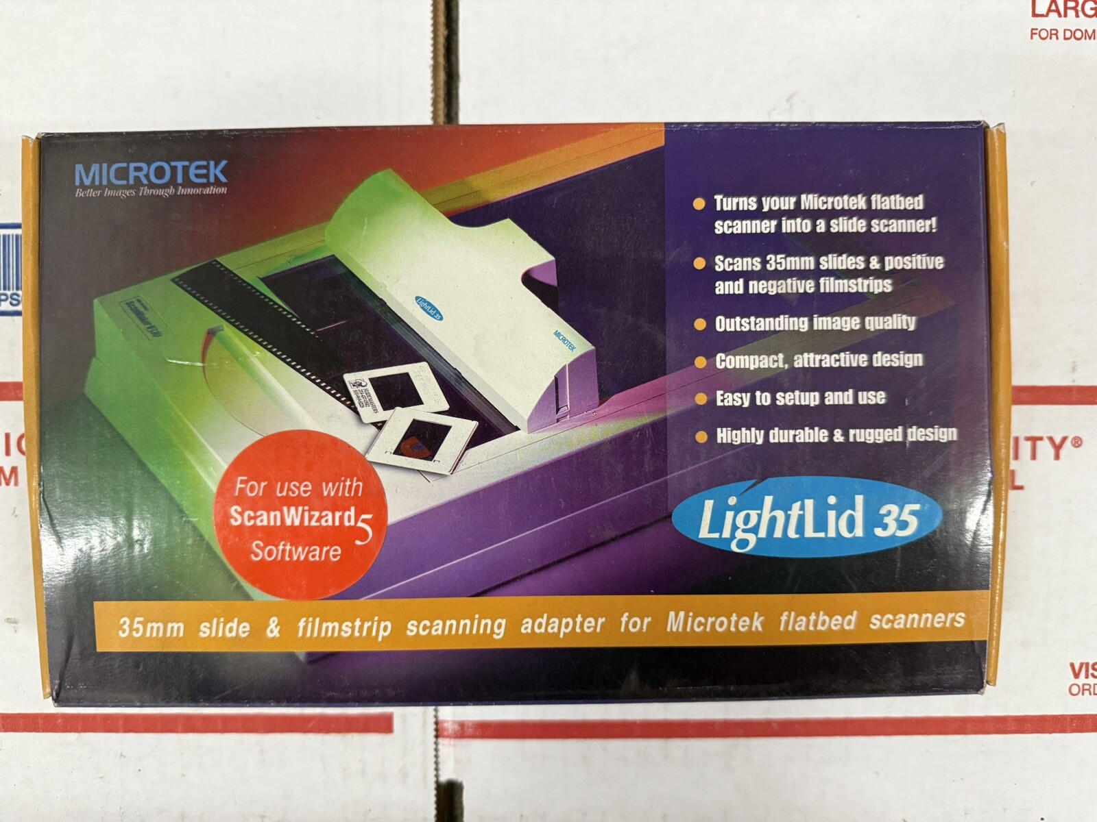 Microtek LightLid 35mm Slide and Filmstrip Scanning Adapter Slide Scanner
