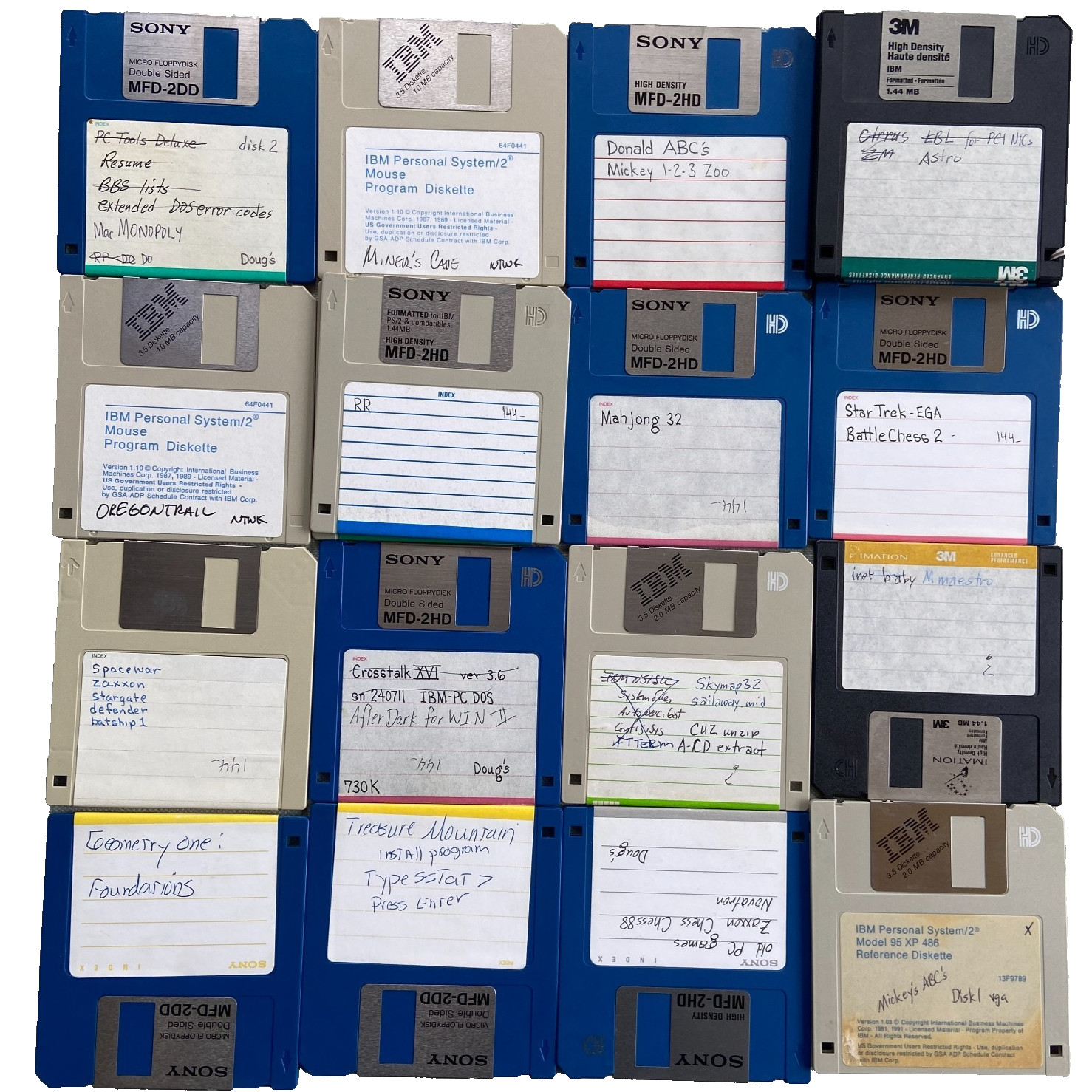 Video Game Lot 3.5” Floppy Disk Monopoly Oregon Trail Zaxxon Defender Star Trek