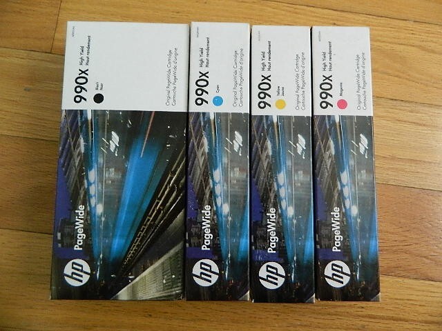 2026/5 GENUINE SET 4 HP 990X HI-YLD INK CARTRIDGES PageWide Pro 750 772 777 NEW