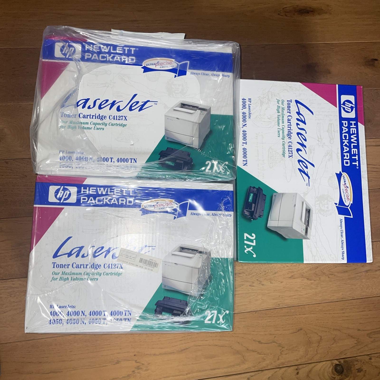 3x 3 HP C4127X 27X Genuine Black Toner Cartridge  3 NEW SEALED BOXES OEM