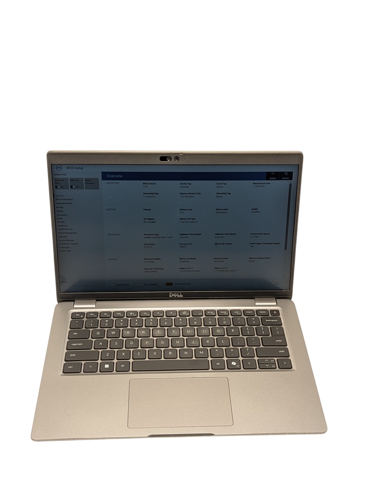 Dell Latitude 5450 Ultra 7 165H 14" 32GB RAM 512GB SSD Grade D
