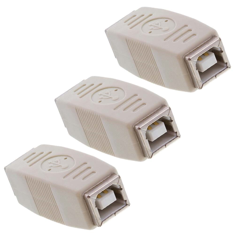 3x USB 2.0 Type B Female to Female Plug Adapter Gender Changer Printer Connector