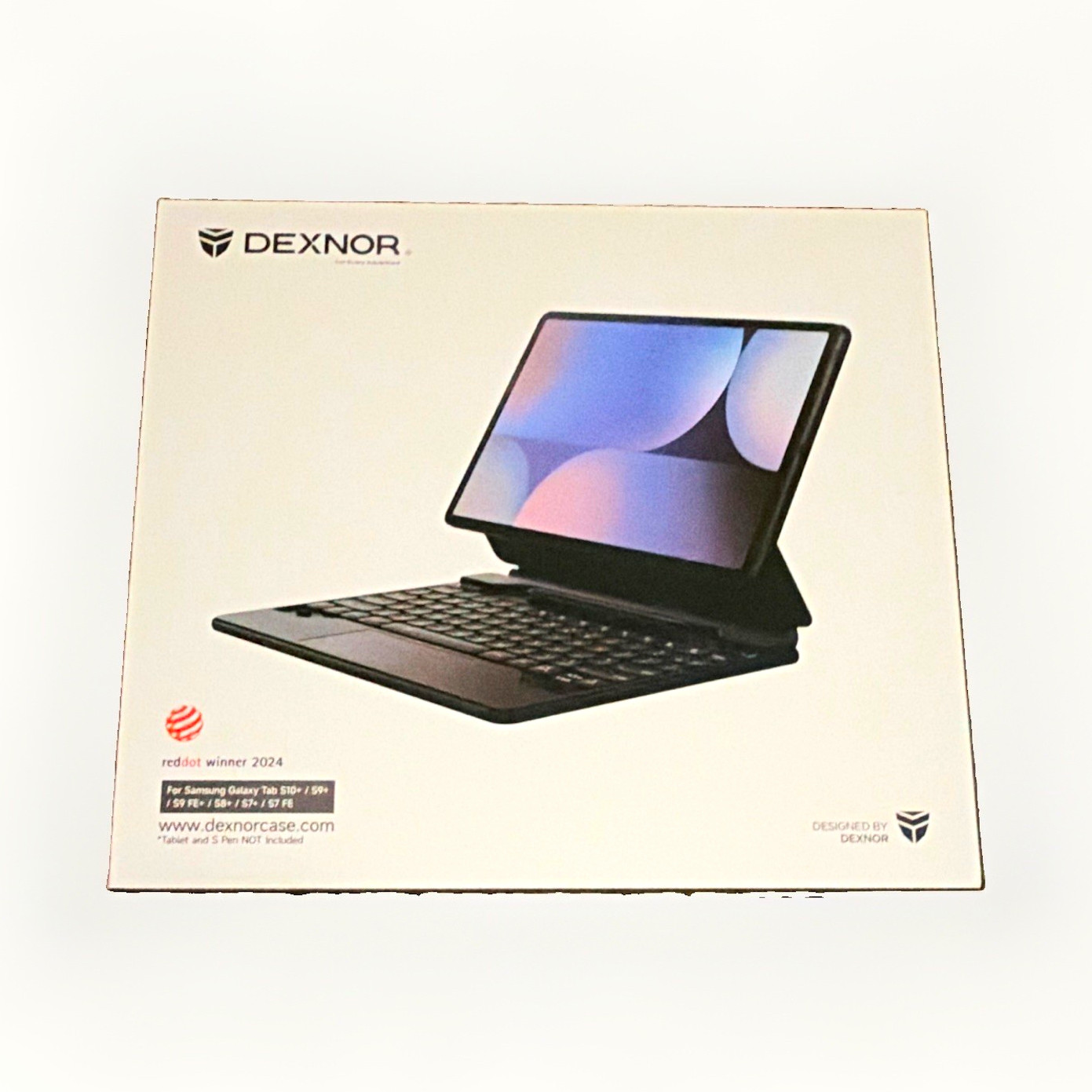 DEXNOR Keyboard Folio Case for Samsung Galaxy Tab S10+/S9+/S9 FE+/S8+/S7+ Black