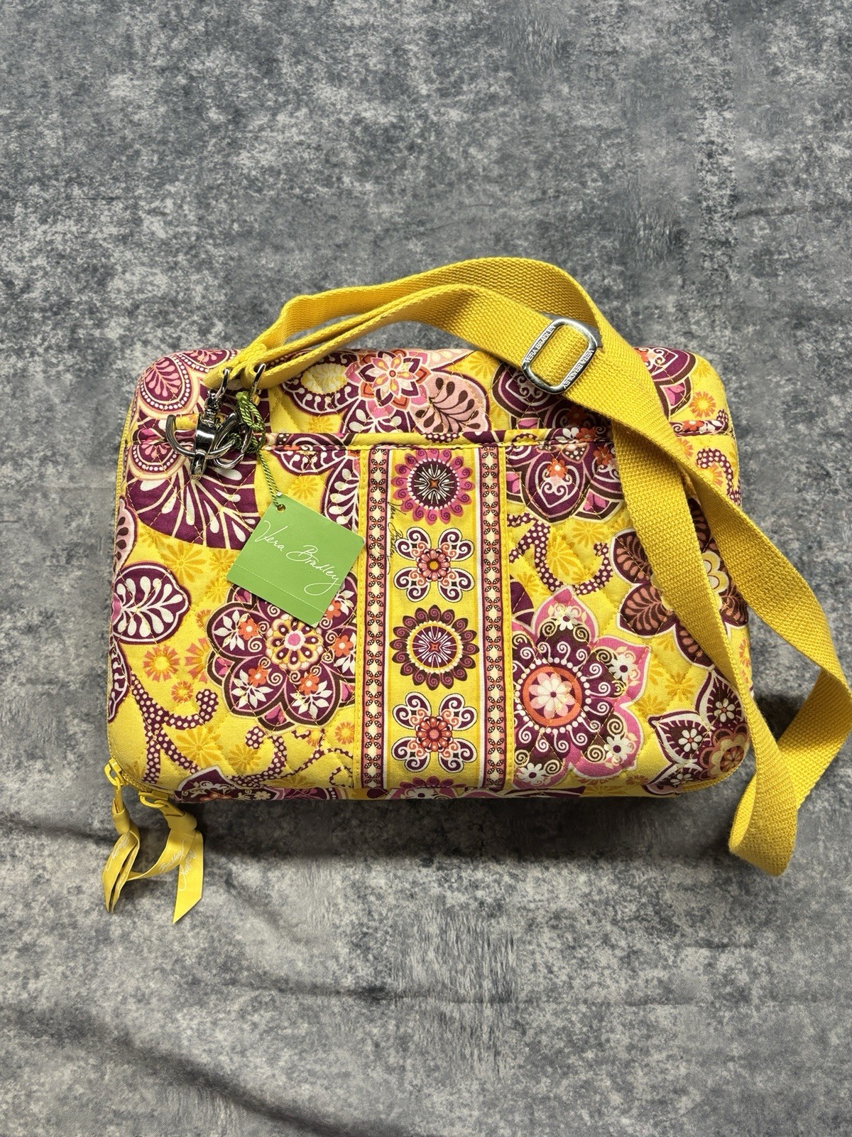 Vera Bradley Bali Gold Mini Laptop Padded Cotton Floral Sleeve Case 10962-026