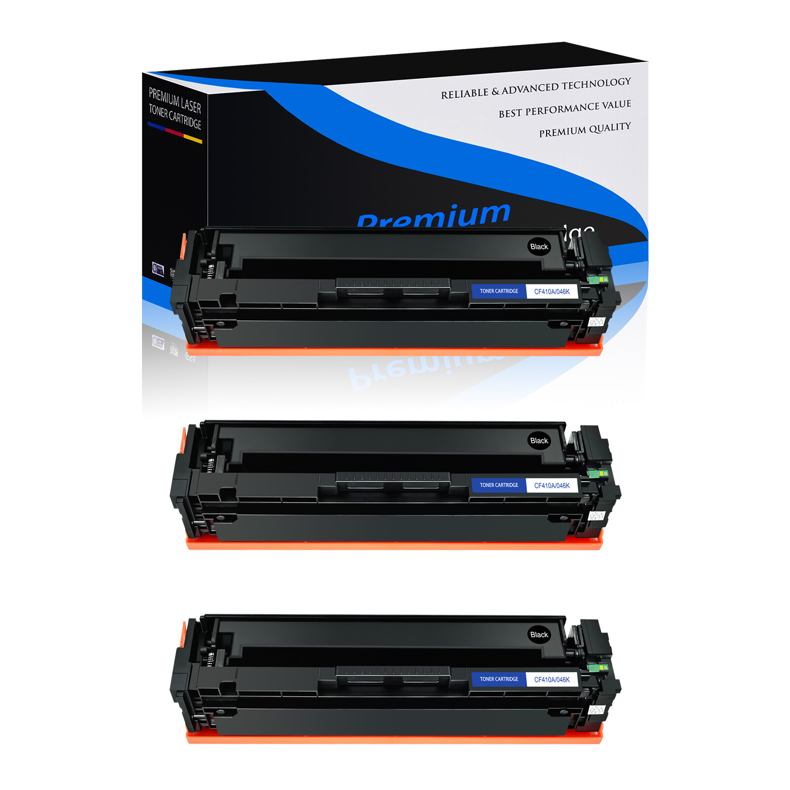 3 PACK CF410A  Black Toner Cartridge For HP Laserjet M477fdn M477fdw M477fnw MFP