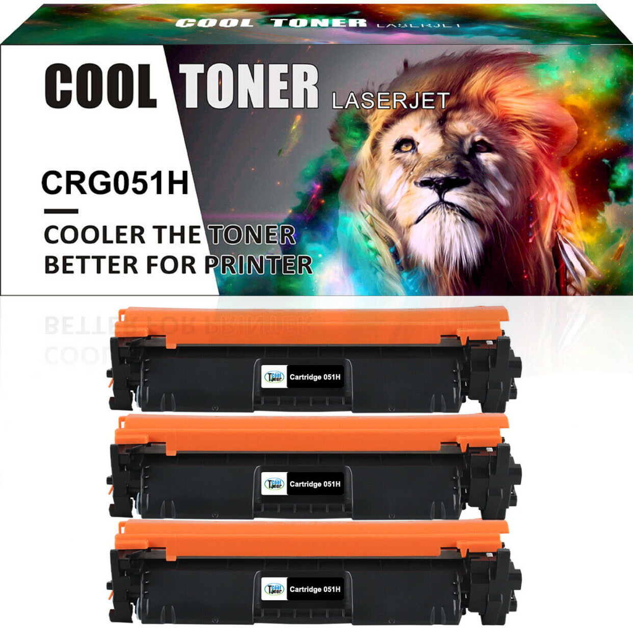 3PK CRG-051H Toner Compatible for Canon 051H imageCLASS MF264dw MF269dw LBP162dw