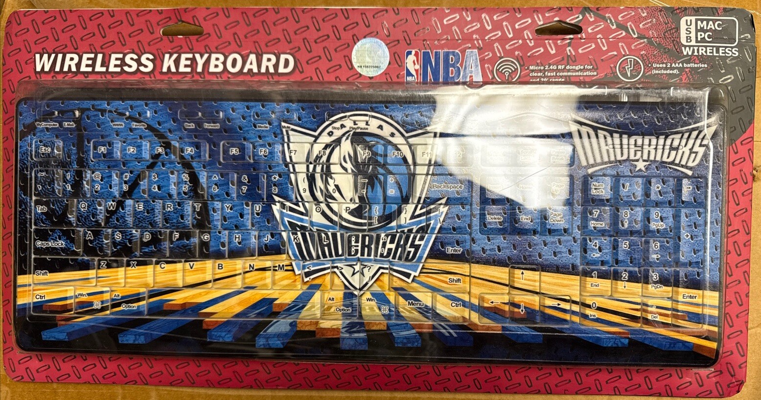 NBA Wireless Keyboard  Dallas Mavericks -New
