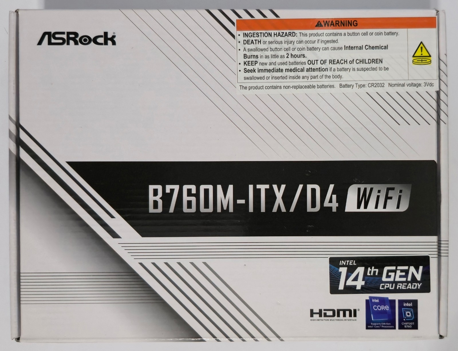 ASRock B760M-ITX D4 WIFI s1700 2DDR4 mITX M.2 USB-C