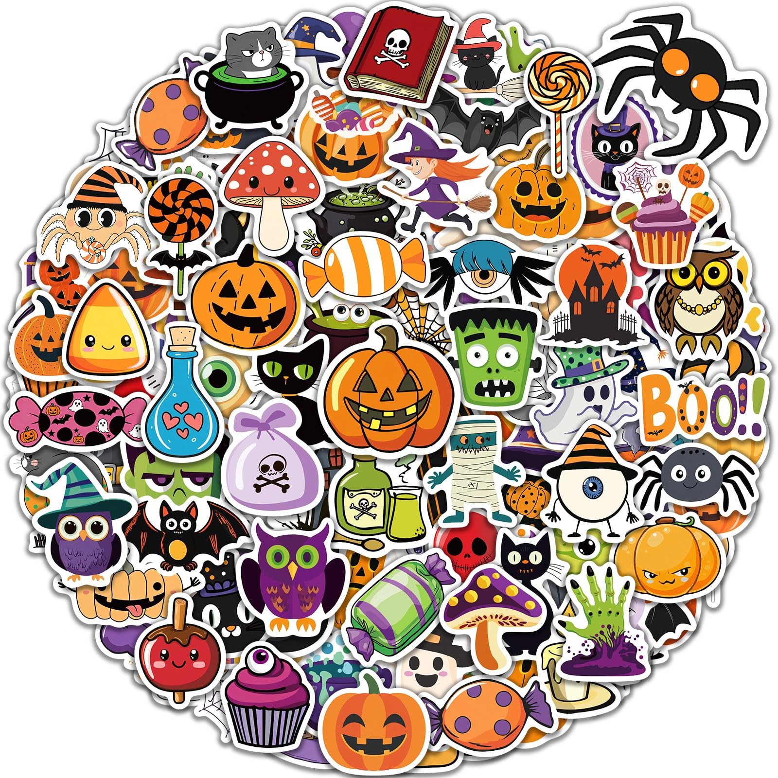 Benresive 300 Pcs Halloween Stickers for Kids, Bulk Water Bottle 300pcs
