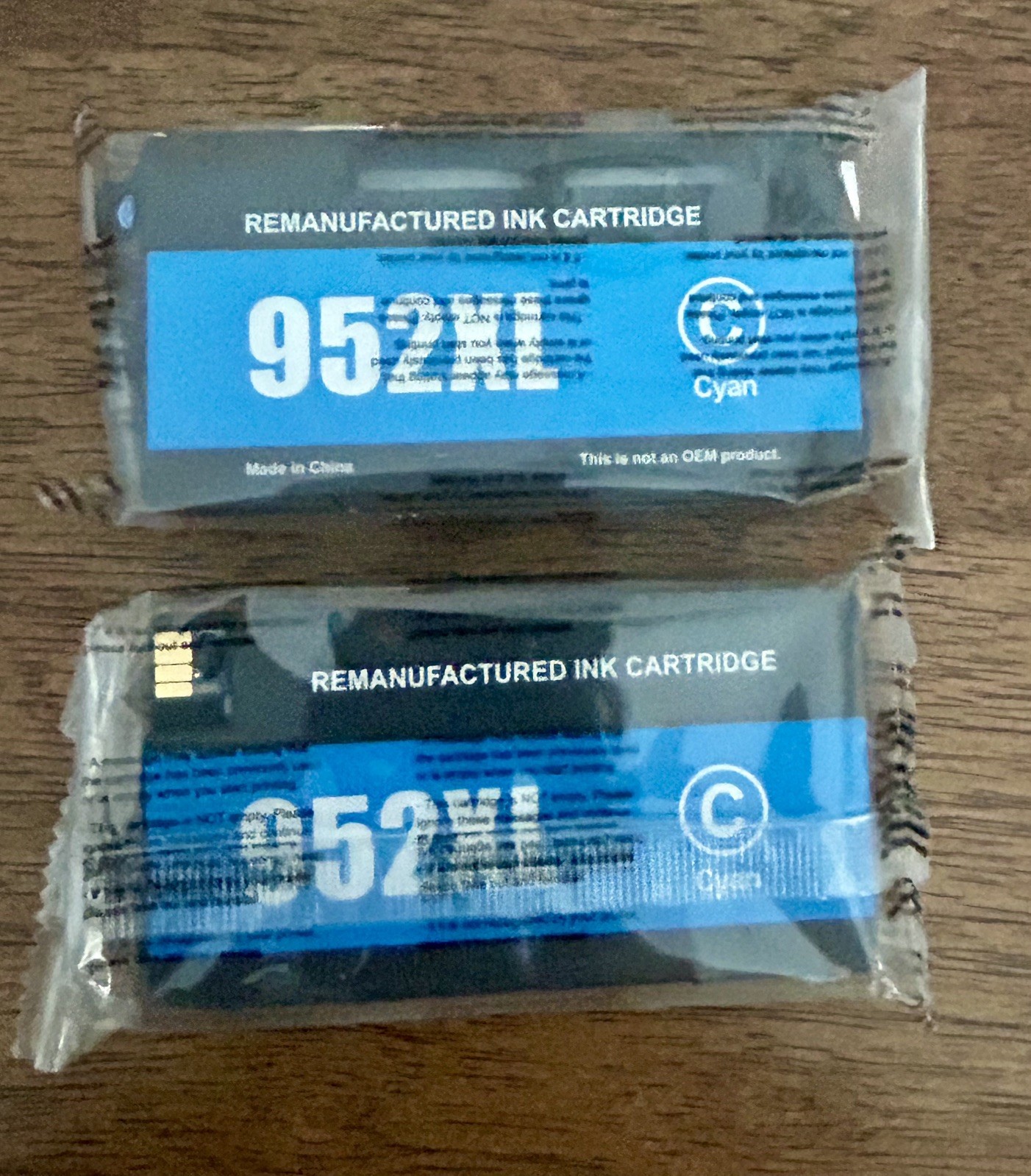 2 pack 952XL F6U19AN Cyan Ink Cartridge Officejet Office Jet NEW