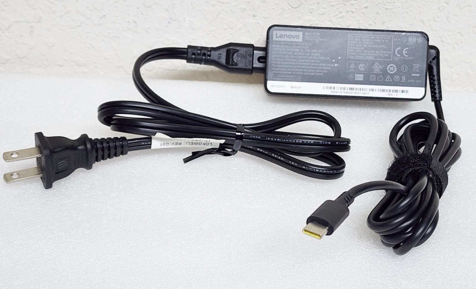Genuine OEM Lenovo Laptop Charger AC Power Adapter USB-C Type C Tip 20V 45W Orig