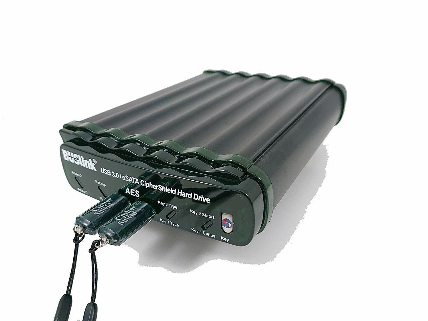 Dual Keys USB 3.1 Gen 2/ eSATA RAID 0 Hardware Encrypted External SSD Drive 4TB