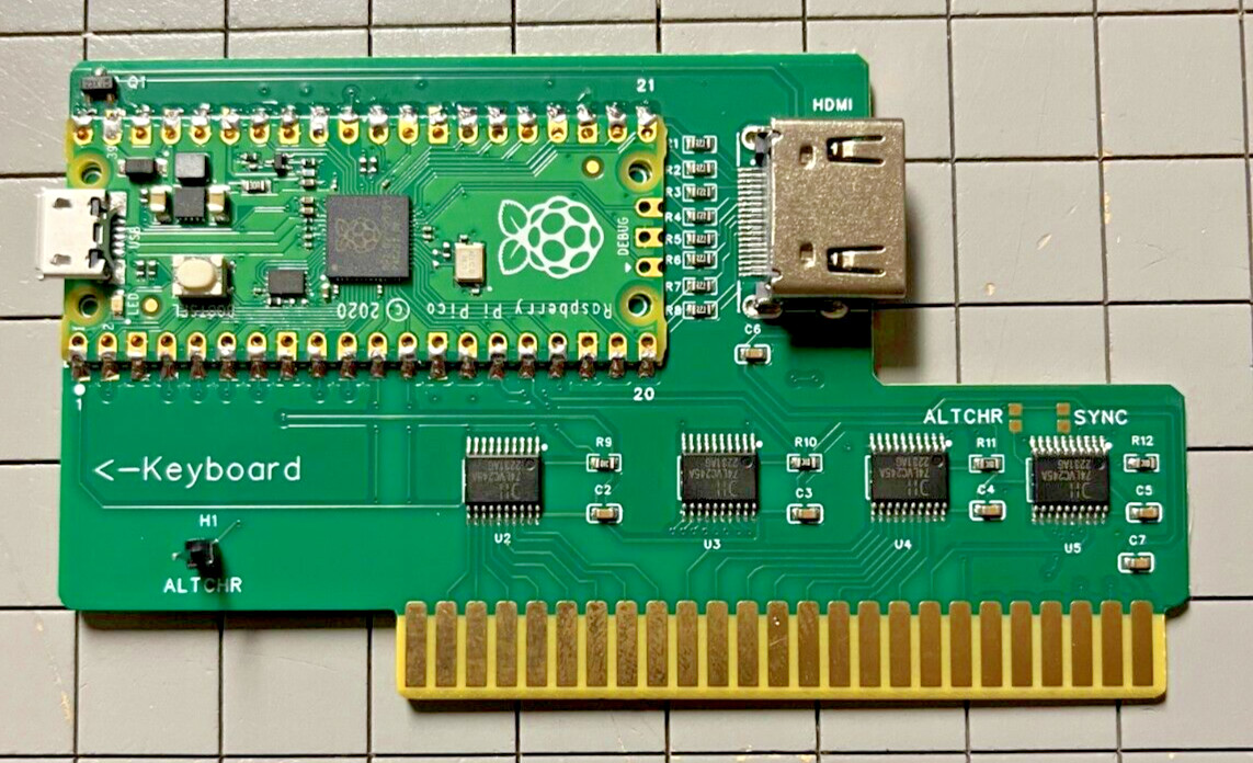 APPLE II, II+,IIe DVI HDMI Graphics Card, Fully Built, Programmed, Tested A2DVI