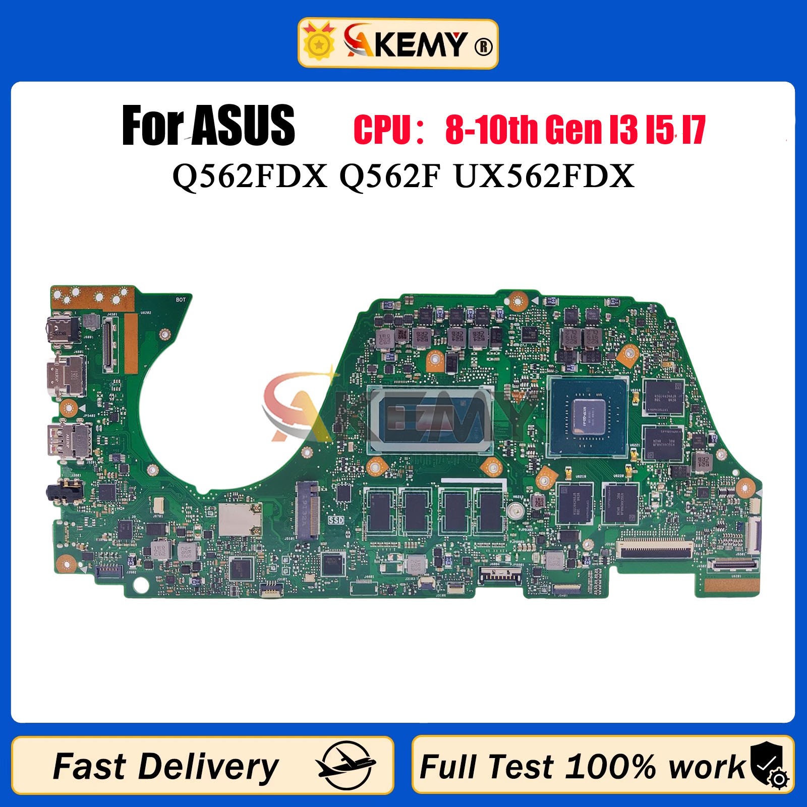 For ASUS UX562FDX Q562FDX Q562F UX56IQ UX562F UX562FD Laptop Motherboard Test OK