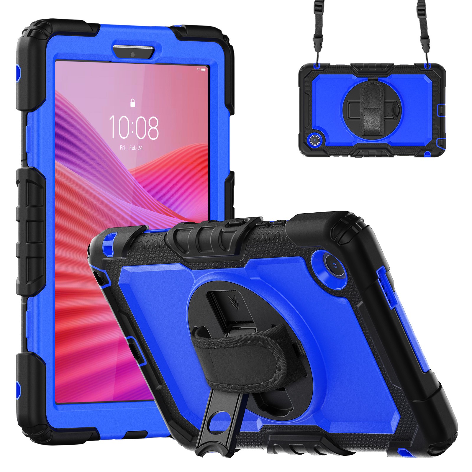 For Lenovo Tab K9 Tab One 8.7 2025(TB305FU) Rugged Stand Case+Screen Protector